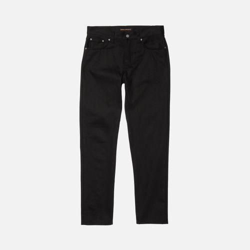 Steady Eddie II Dry Everblack Mid Waist Regular Tapered Fit Men's Organic Jeans W24/L28 Sustainable Denim - Nudie Jeans - Modalova