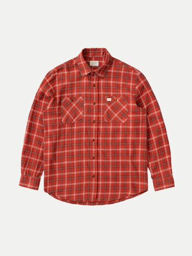 Filip Flannel Lumber Check Poppy Men's Organic Shirts X Small Sustainable Clothing - Nudie Jeans - Modalova