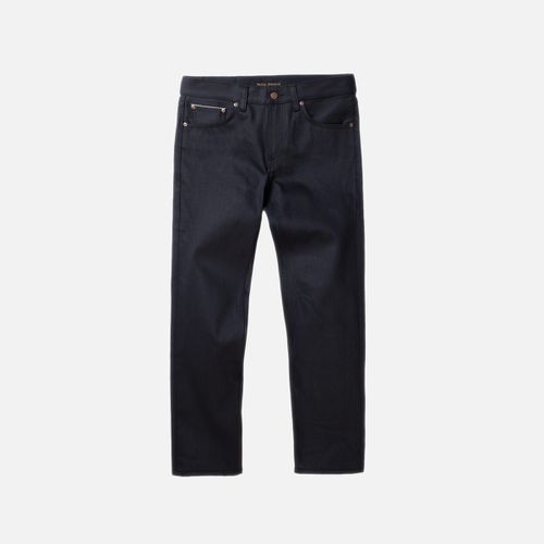 Gritty Jackson Dry Onyx Selvage Mid Waist Regular Straight Fit Organic Selvedge Jeans W24/L28 Sustainable Denim - Nudie Jeans - Modalova