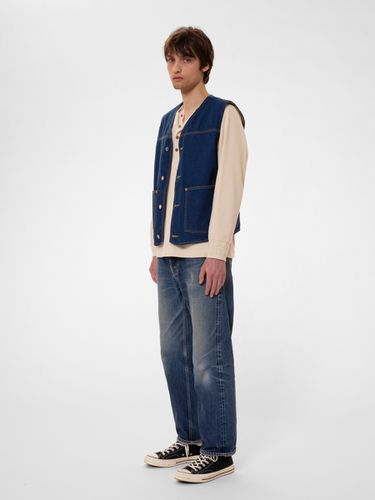 Harry Rinse Denim Vest Dark Men's Organic Jackets Large Sustainable Clothing - Nudie Jeans - Modalova
