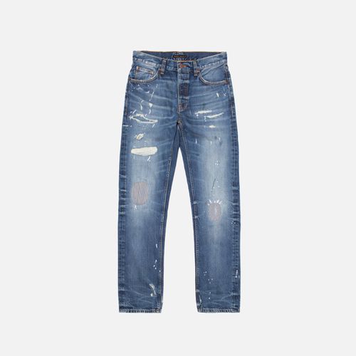 Rad Rufus Majorna Fleas High Waist Regular Straight Fit Men's Organic Jeans W26/L30 Sustainable Denim - Nudie Jeans - Modalova
