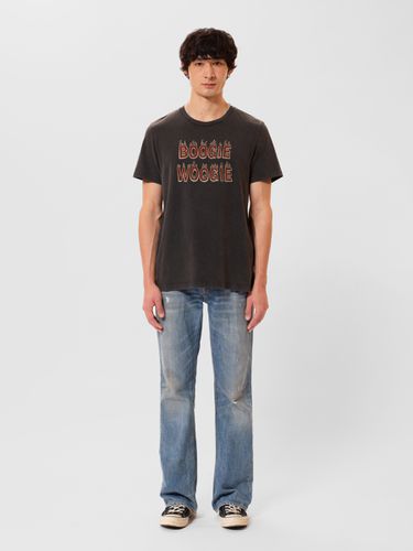 Roy Boogie T-Shirt Antracite Men's Organic T-shirts Small Sustainable Clothing - Nudie Jeans - Modalova