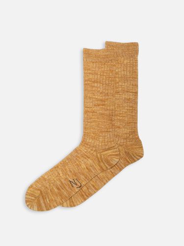 Rasmusson Mens Rib Sock Mustard Men's Organic Socks One Size Sustainable Clothing - Nudie Jeans - Modalova