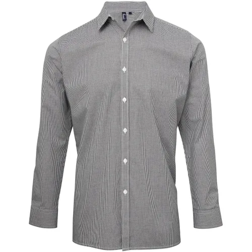 Microcheck men's Long sleeved Shirt in - Premier - Modalova