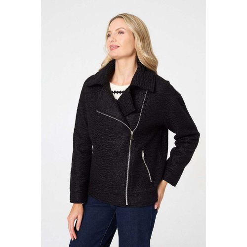 Textured Asymmetric Biker Jacket men's Jacket in - Izabel London - Modalova