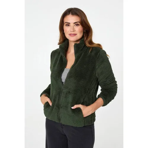 Soft Texture Zip Front High Neck Fleece men's in - Izabel London - Modalova