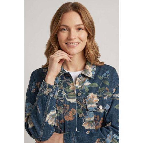 Floral Print Drop Shoulder Denim Jacket men's in - Izabel London - Modalova
