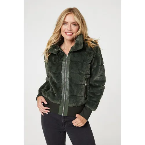 Faux Fur Zip Front Jacket men's in - Izabel London - Modalova