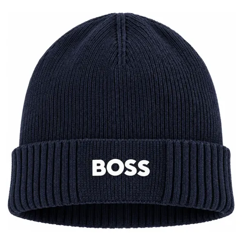 Asic Logo Beanie Hat Navy men's Hat in - Boss - Modalova