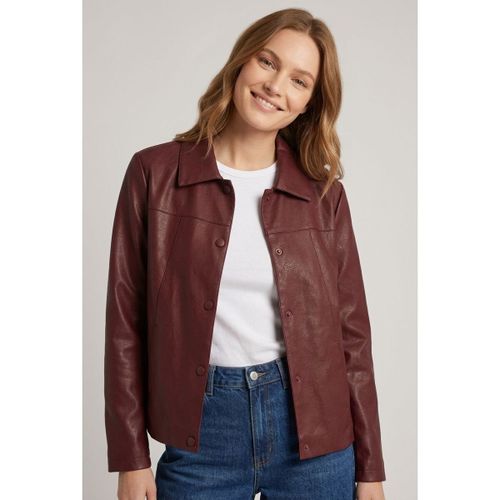 Faux Leather Collared Boxy Jacket men's in - Izabel London - Modalova