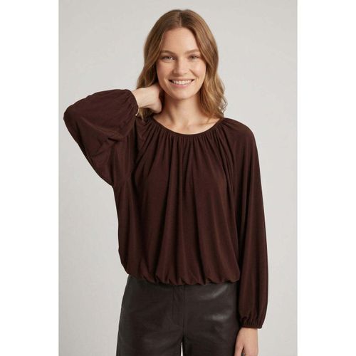 Relaxed Bubble Hem Long Sleeve Blouse men's Long sleeved Shirt in - Izabel London - Modalova