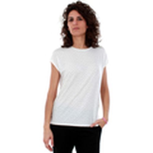 Camiseta 10211314 VMAVA PLAIN SS TOP AOP GA COLOR SNOW WHITE para mujer - Vero Moda - Modalova