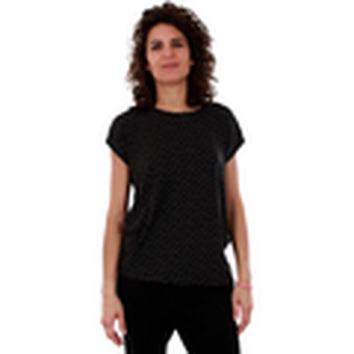 Camiseta 10211314 VMAVA PLAIN SS TOP AOP GA COLOR BLACK para mujer - Vero Moda - Modalova