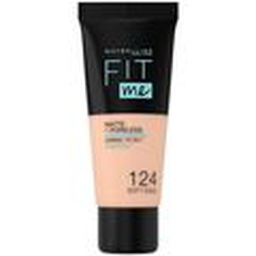 Base de maquillaje Fit Me Matte+poreless Foundation 124-soft Sand para mujer - Maybelline New York - Modalova