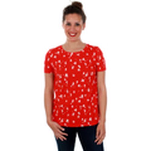 Camiseta 10211787 VMGERDA SS TOP JRS FIERY RED para mujer - Vero Moda - Modalova