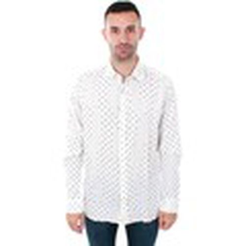 Camisa manga larga 12153920 JPRSIDE SHIRT LS WHITE REG FIT para hombre - Jack & Jones - Modalova