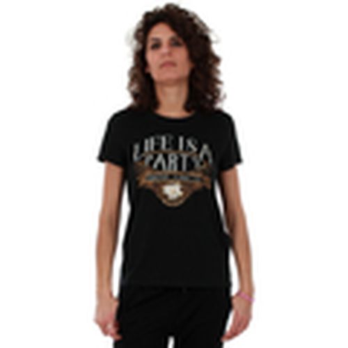 Camiseta 10207159 VMFANCY S/S MIDI TOP D2-8 GA BLACK para mujer - Vero Moda - Modalova