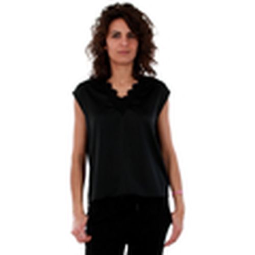Camiseta 10206069 VMFANNI SL LACE TOP GA BLACK para mujer - Vero Moda - Modalova