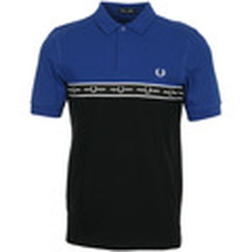 Tops y Camisetas Taped Chest Polo Shirt ""Bright Regal"" para hombre - Fred Perry - Modalova