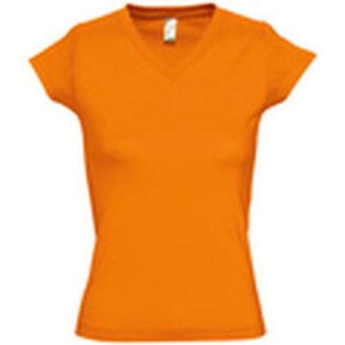 Camiseta MOON COLORS GIRL-camiseta mujer cuello pico - 100% algodón para mujer - Sols - Modalova