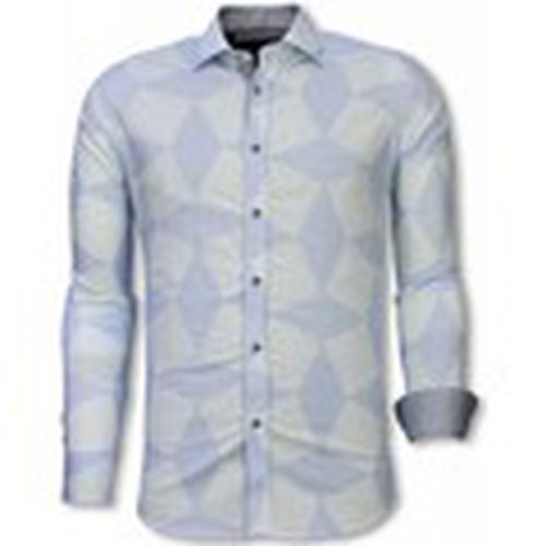 Camisa manga larga Italiana Slim Fit Line Pattern para hombre - Tony Backer - Modalova