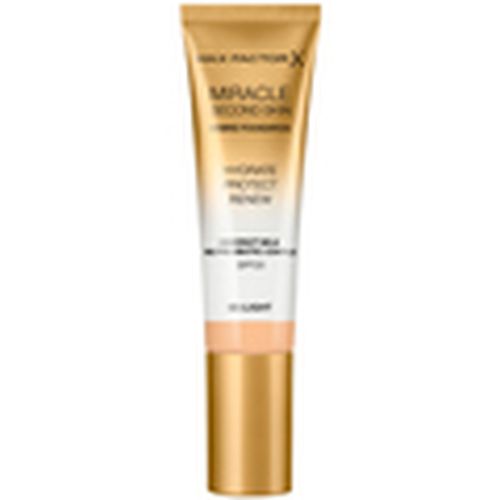 Base de maquillaje Miracle Touch Second Skin Found.spf20 3-light para hombre - Max Factor - Modalova