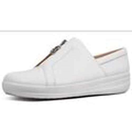 Zapatillas NEW ZIP SNEAKER LEATHER URBAN WHITE para mujer - FitFlop - Modalova