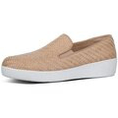 Mocasines SUPERSKATE TM LOAFERS WOVEN LEATHER NUDE para mujer - FitFlop - Modalova