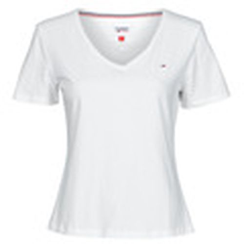 Camiseta SOFT JERSEY V NECK para mujer - Tommy Jeans - Modalova