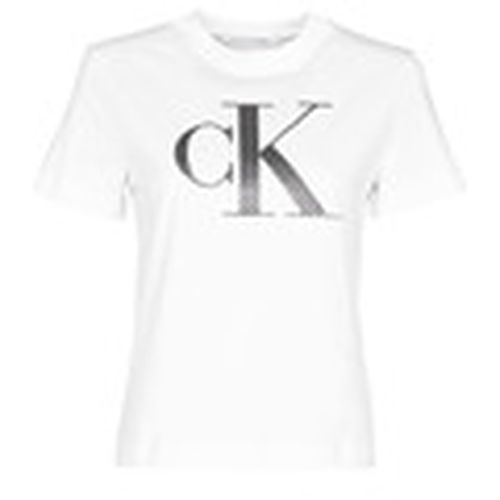 Camiseta SATIN BONDED FILLED CK TEE para mujer - Calvin Klein Jeans - Modalova
