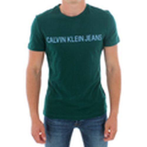 Camiseta J30J307856 383 GREEN para hombre - Calvin Klein Jeans - Modalova