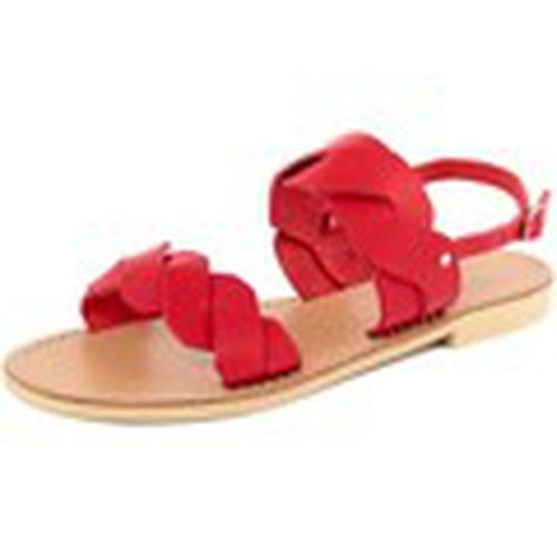 Sandalias 402_VACC_ROSSO para mujer - Donna Toscana - Modalova