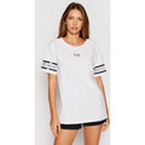 Camiseta CAMISETA MUJER BLANCA DETALLE NEGRO EN LAS MANGAS para mujer - Emporio Armani EA7 - Modalova