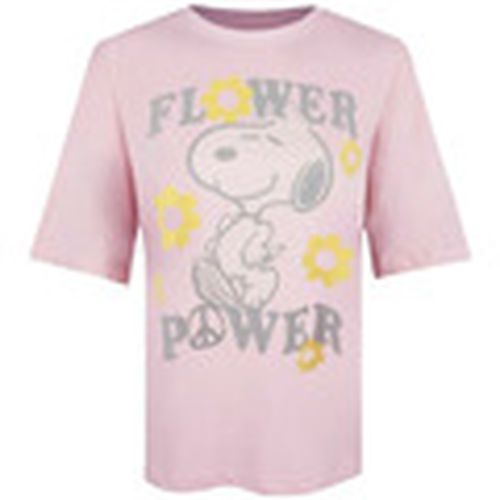 Camiseta manga larga Flower Power para mujer - Peanuts - Modalova