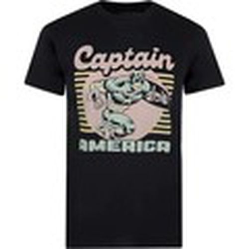 Camiseta manga larga 70's para hombre - Captain America - Modalova