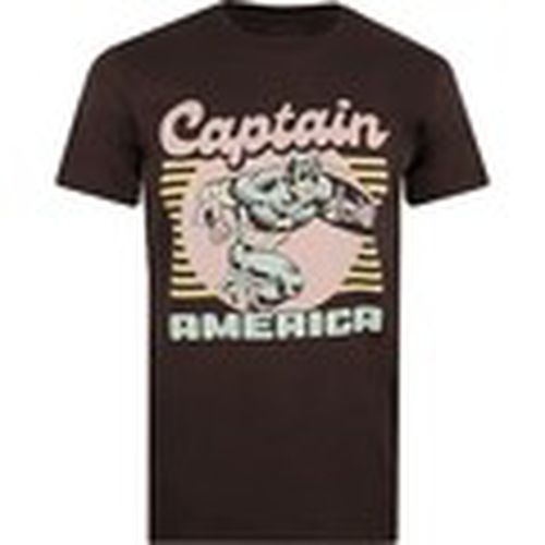 Camiseta manga larga 70's para hombre - Captain America - Modalova