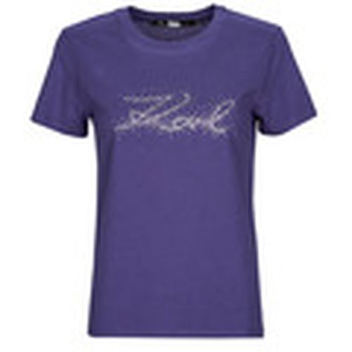 Camiseta RHINESTONE KARL LOGO T-SHIRT para mujer - Karl Lagerfeld - Modalova