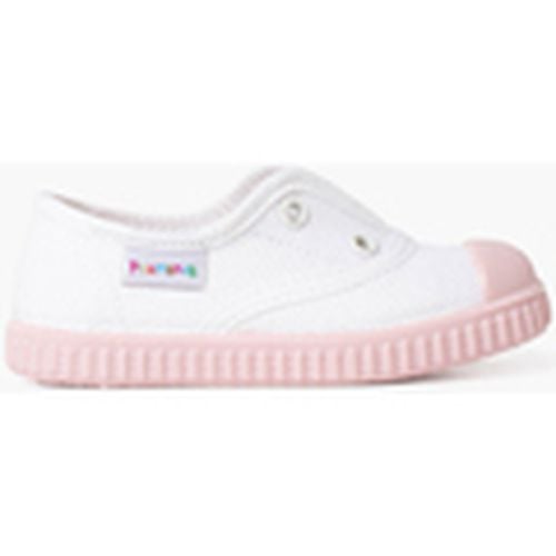 Zapatillas Baskets Blanches Sans Lacets Semelle De Couleurs para mujer - Pisamonas - Modalova