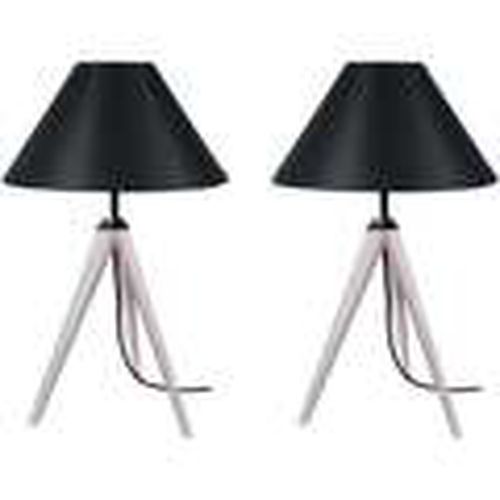 Lámparas de escritorio lámpara de noche redondo madera negro y para - Tosel - Modalova