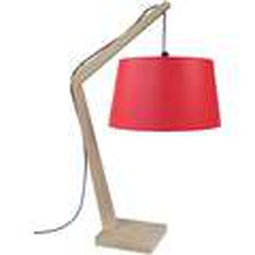 Lámparas de escritorio lámpara de noche redondo madera natural y rojo para - Tosel - Modalova