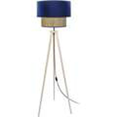 Lámparas de pie Lámpara de pie redondo madera terciopelo natural y azul para - Tosel - Modalova