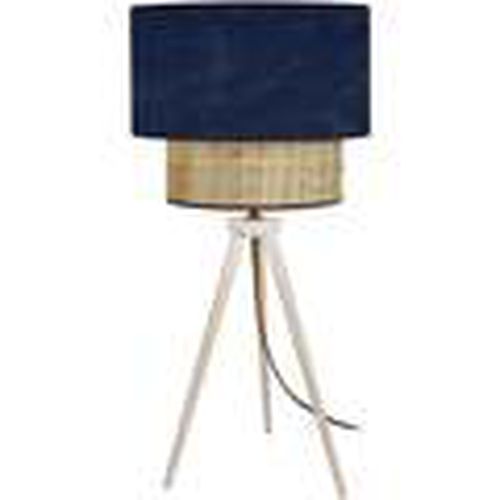 Lámparas de escritorio Lámpara de Mesa redondo madera terciopelo natural y azul para - Tosel - Modalova