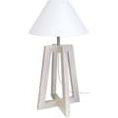 Lámparas de escritorio lámpara de noche redondo madera taupe y blanco para - Tosel - Modalova