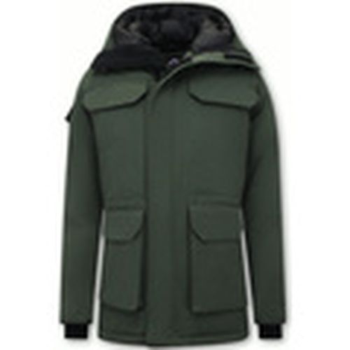 Parka Halflange Winterjas Met Capuchon para hombre - Beluomo - Modalova