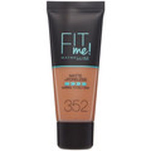 Base de maquillaje Fit Me Matte Poreless Foundation - 352 Cacao para mujer - Maybelline New York - Modalova