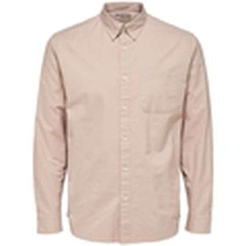 Camisa manga larga Noos Regrick Oxford Shirt - Shadow Gray para hombre - Selected - Modalova