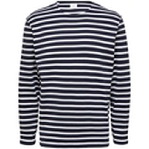 Tops y Camisetas Noos Briac Stripe L/S T-Shirt - Navy Blazer para hombre - Selected - Modalova