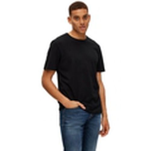 Tops y Camisetas Noos Pan Linen T-Shirt - Black para hombre - Selected - Modalova
