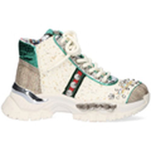 Zapatillas SNEAKER ESTILO BOTIN C168-3 OFFWHITE para mujer - Exé Shoes - Modalova