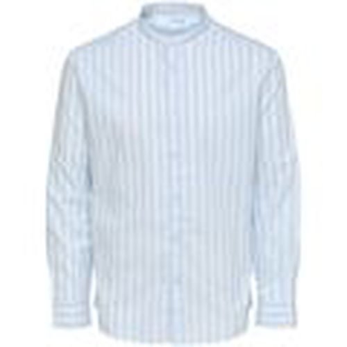 Camisa manga larga 16088354 REGKAM-CASHMERE BLUE para hombre - Selected - Modalova